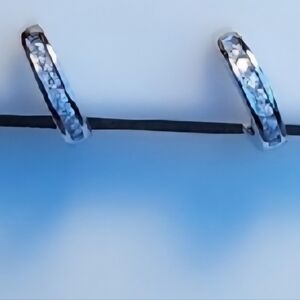 Sterling Silver Moissanite Hoop Earrings #28